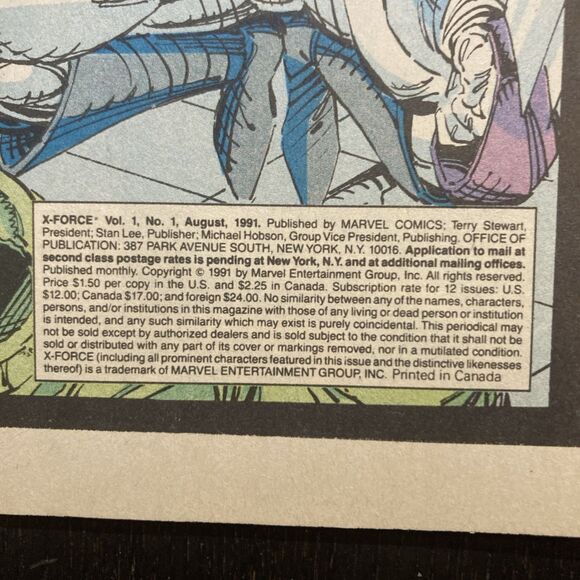 X-Force: No. 1  (Marvel Comics 1991) • A Force to be Reckoned With - Picture 3 of 3